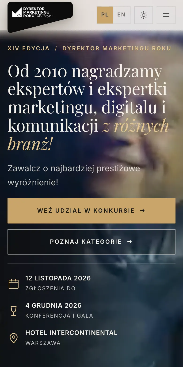 Strona konkursu Dyrektor Marketingu Roku na telefonie