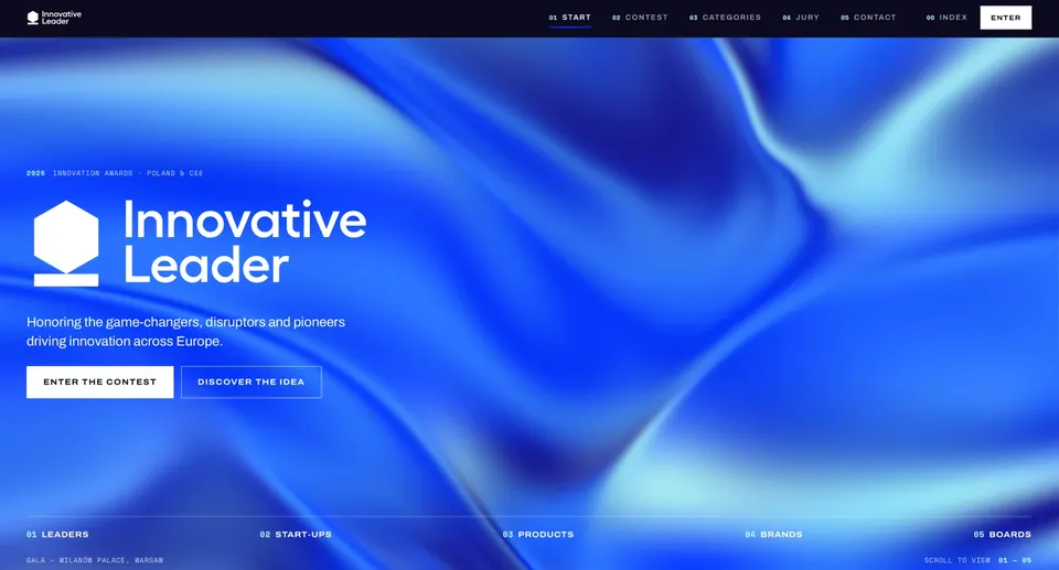 The Innovative Leader website on a desktop