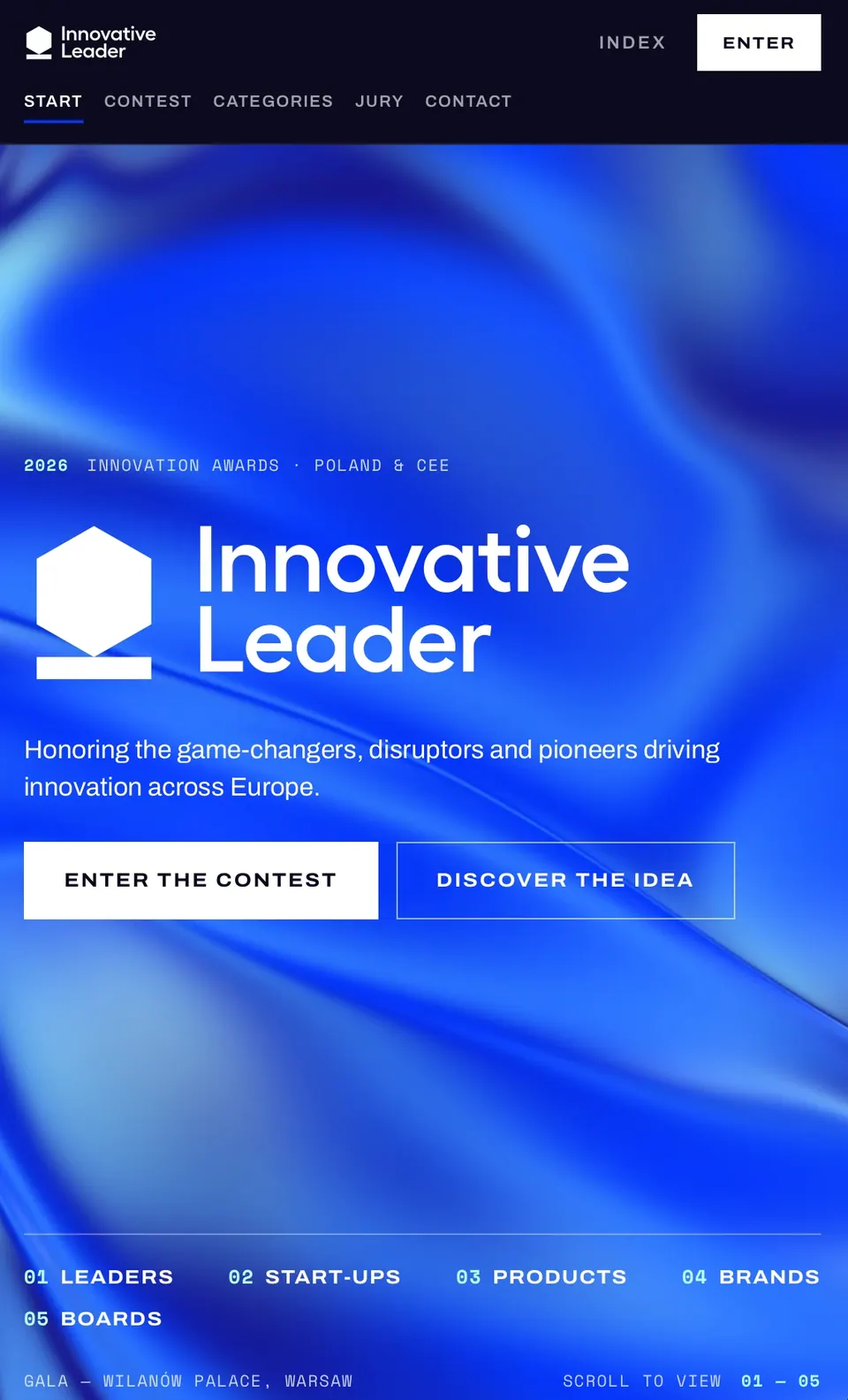 The Innovative Leader website on a phone